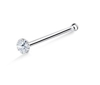 Round Bone Nose Stud Silver NSKD-634